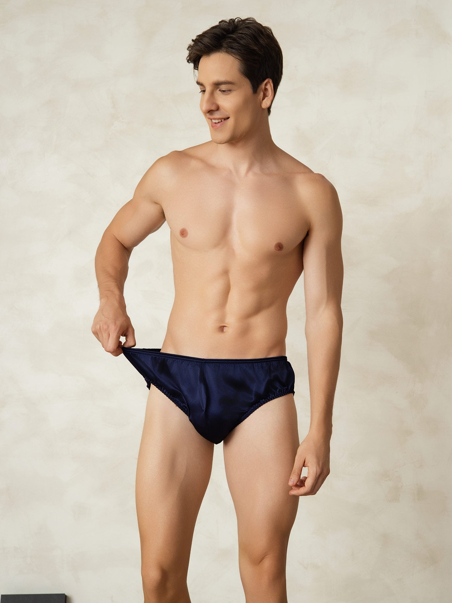 [Tummansininen] SilkSilky-FI Mens Underwear 005