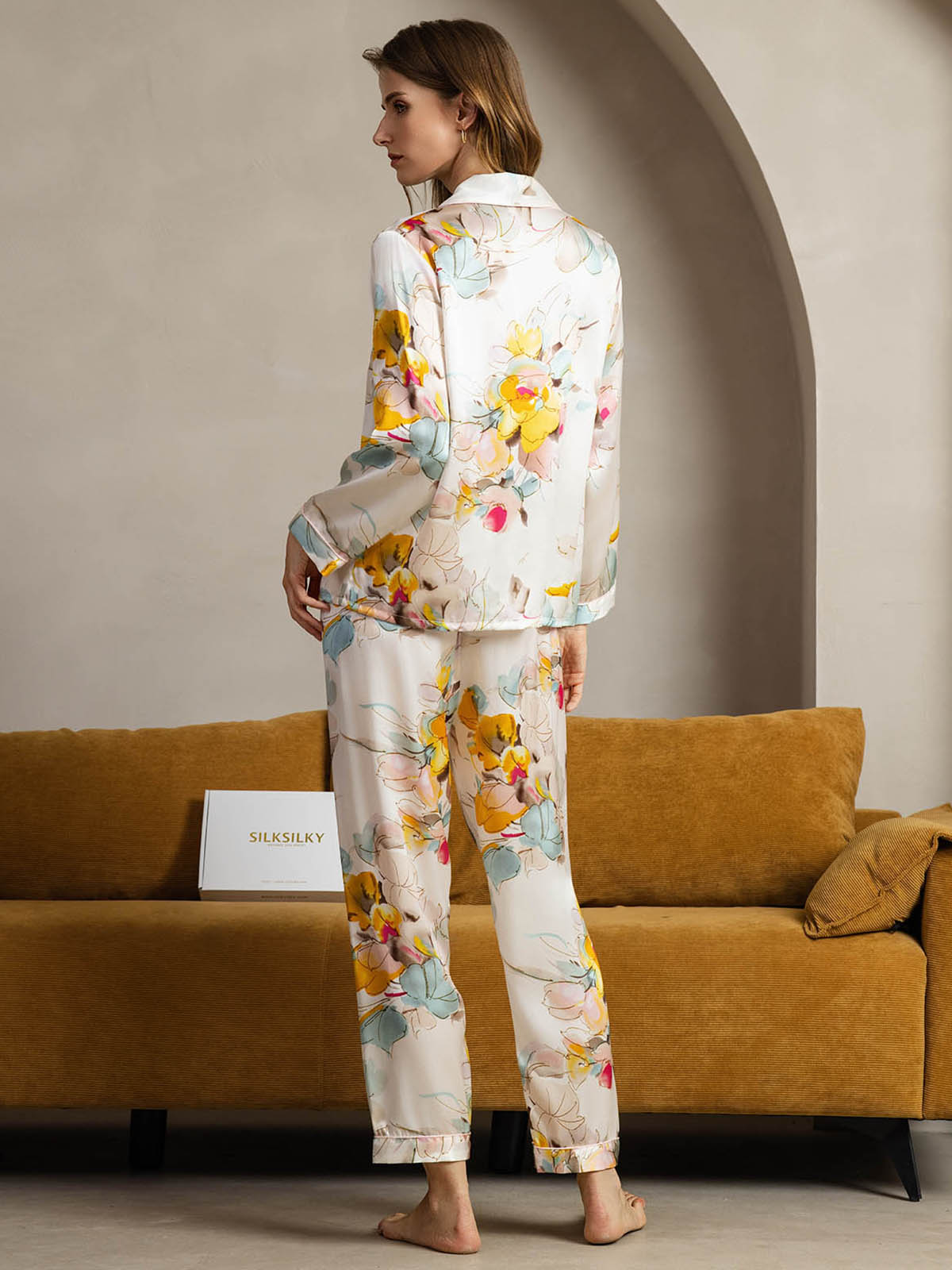 [Orkideaväri] SilkSilky-FI Womens Pajamas 002