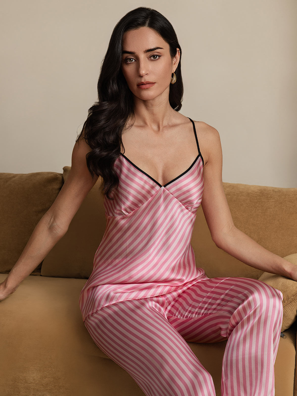 SilkSilky-FI Womens Pajamas Pinkki 001