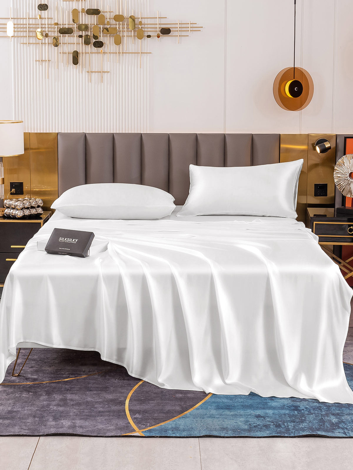 [Valkoinen] SilkSilky-FI 19Momme Bedding Set 002