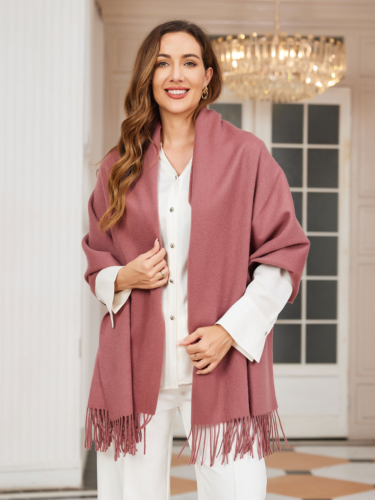 [Vaalean Mauve] SilkSilky-FI Scarf 002