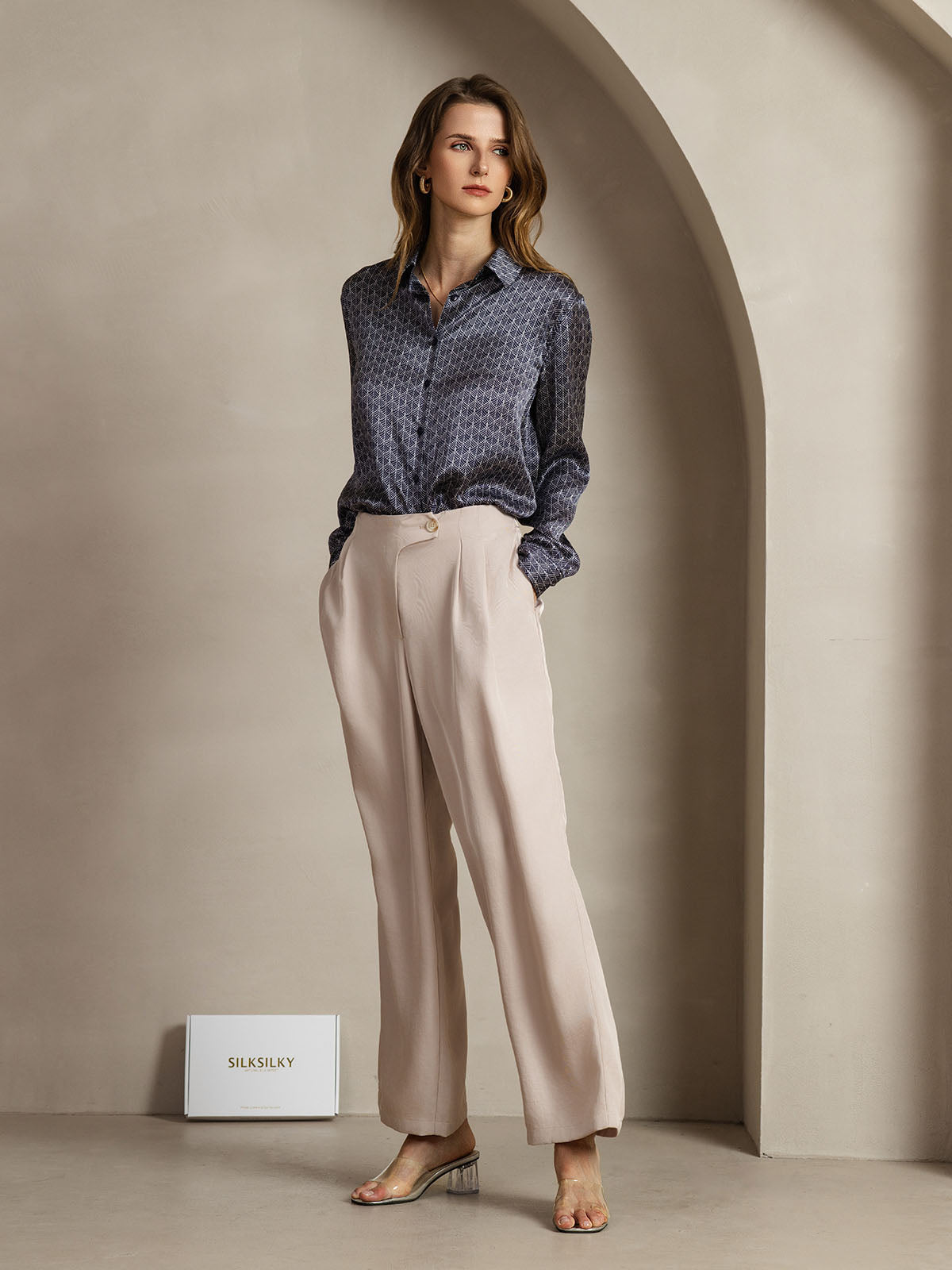 [Laivasto Ginkgo] SilkSilky-FI Womens Shirt 003