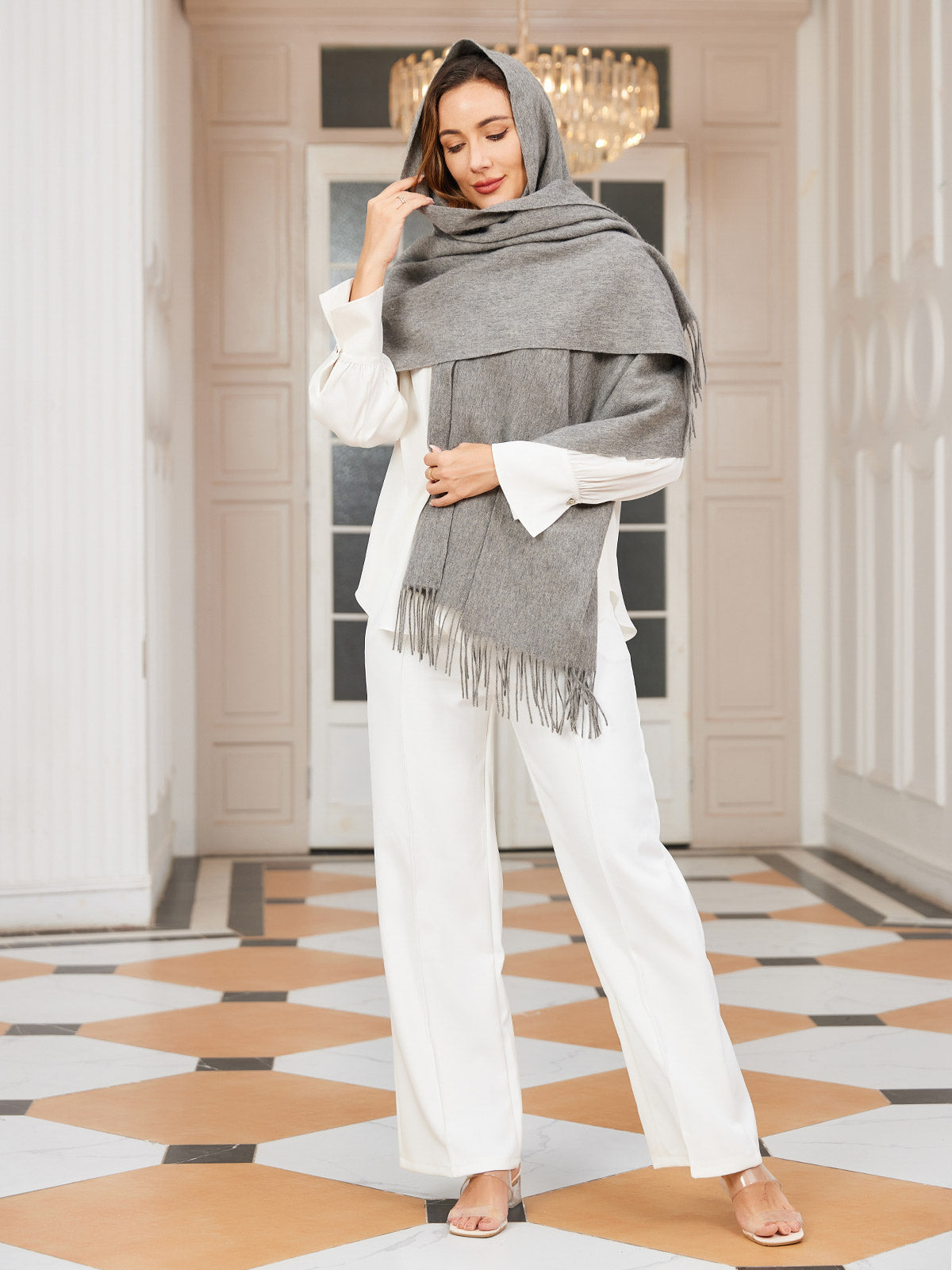 [Harmaa] SilkSilky-FI Scarf 003
