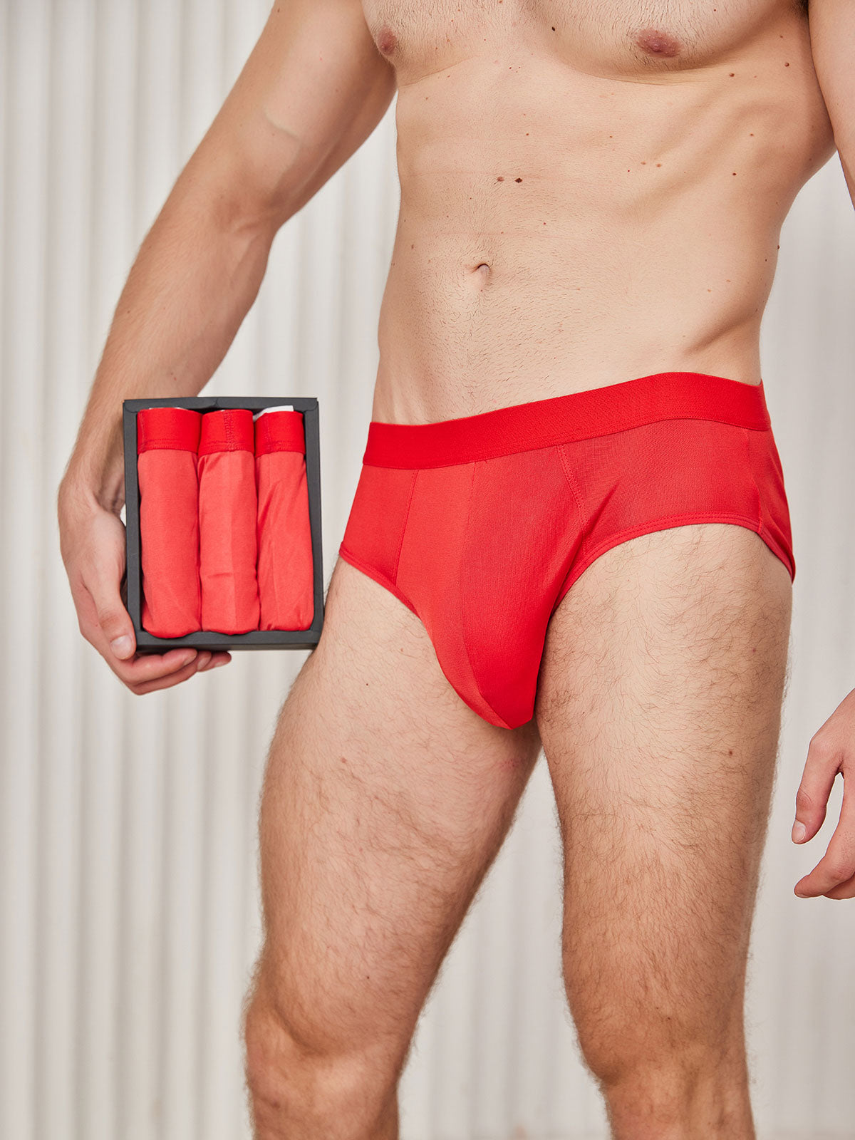 [Punainen] SilkSilky-FI Mens Underwear 002