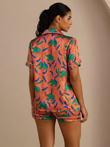 [Savinorsu] SilkSilky-FI Short Sleeve Lapel Collar Naisten Pyjamat 002
