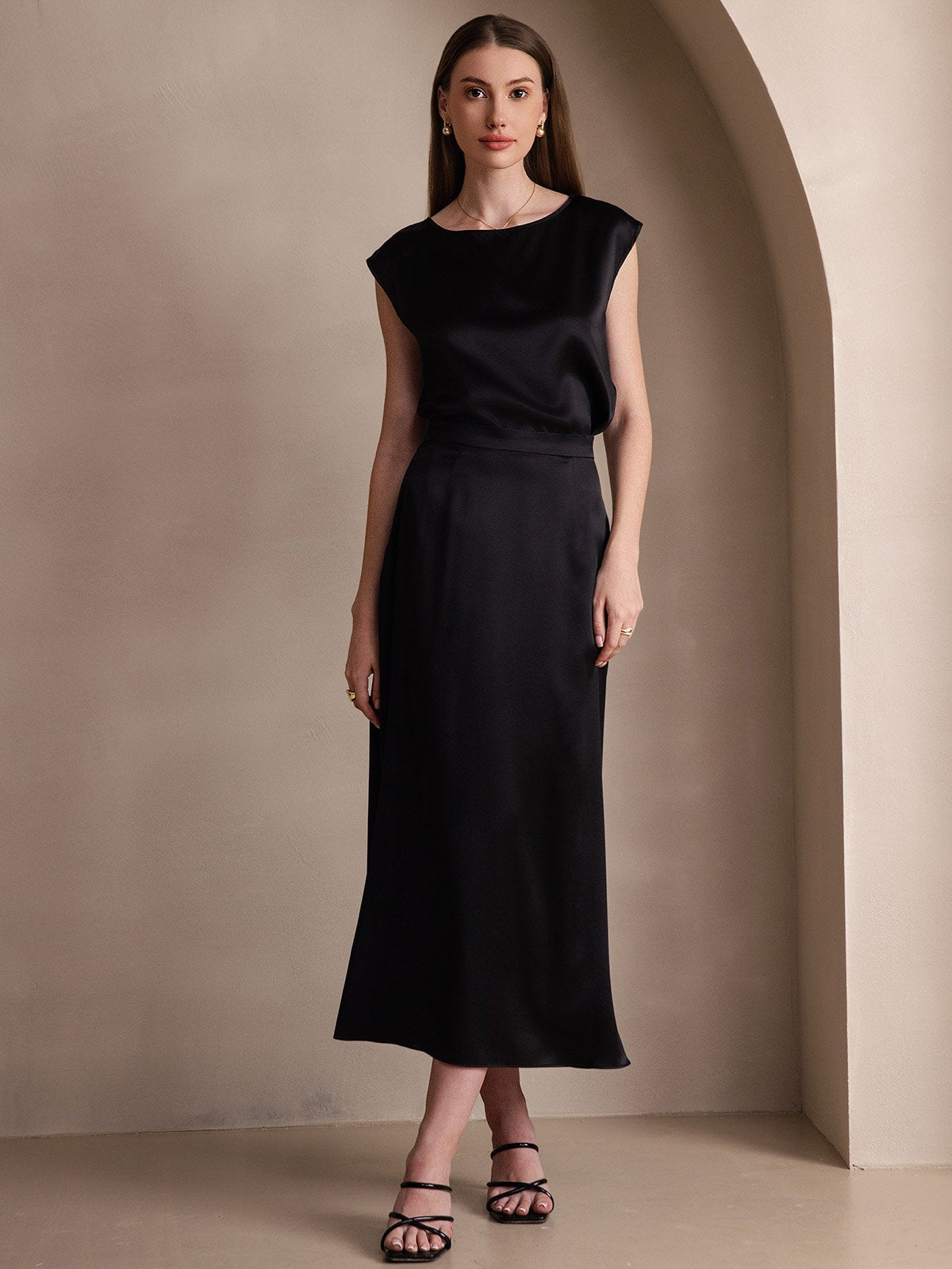 [Musta] SilkSilky-FI 19Momme Silk Skirt 005