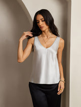 [Hopea] SilkSilky-FI Sleeveless V Neck Camisole Top 001