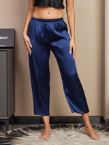 [Tummansininen] SilkSilky-FI Women's Sleep Pants 003