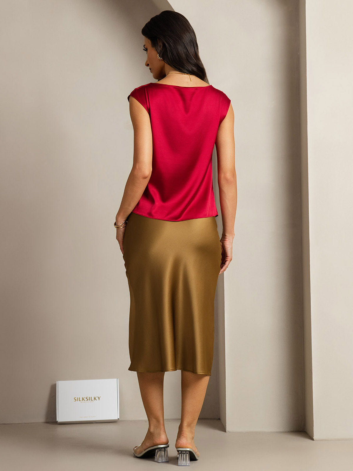 [Viini] SilkSilky-FI 19Momme Womens T-Shirt 002,