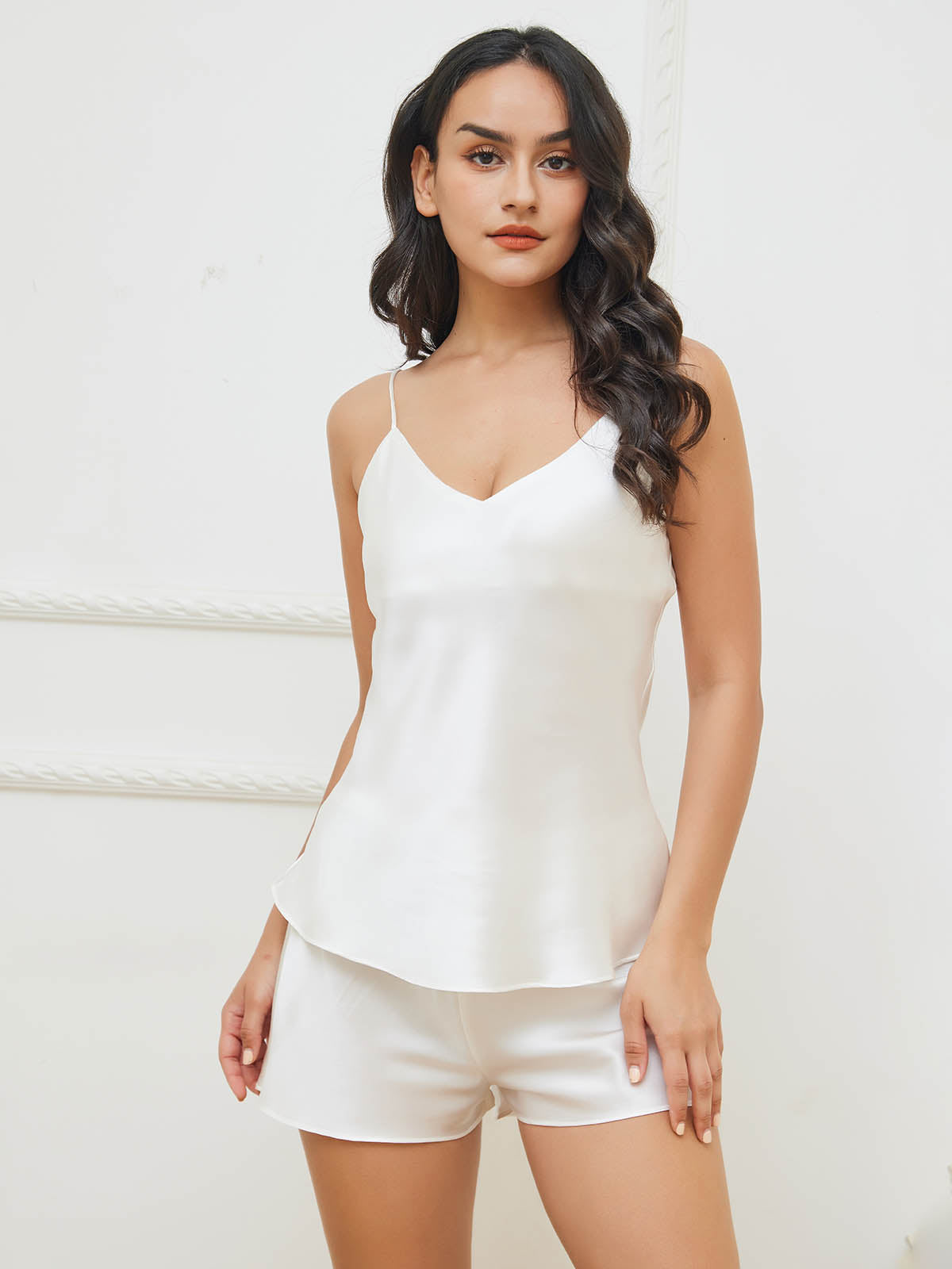 [Valkoinen] SilkSilky-FI Camisole Set 003