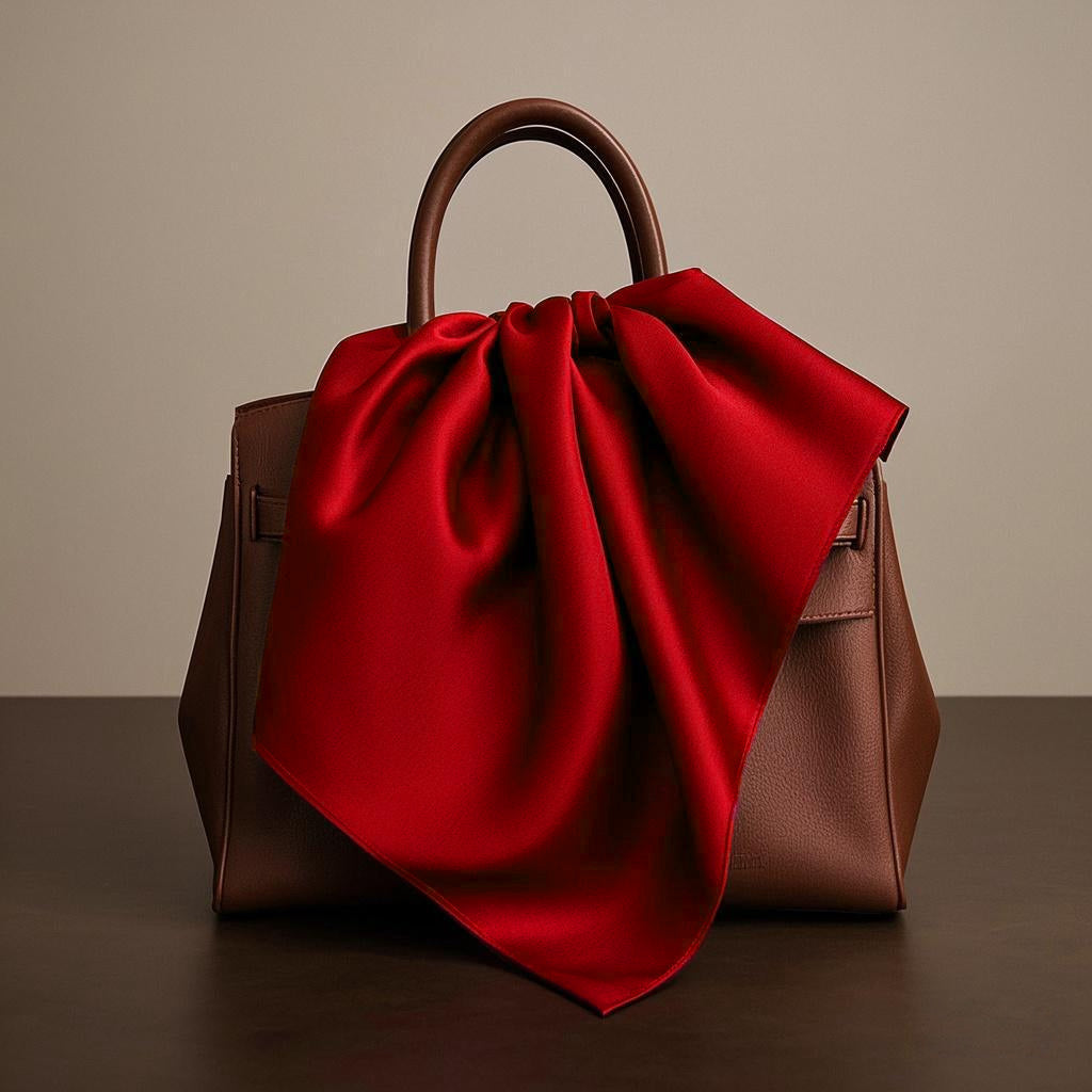 [Punainen] SilkSilky-FI Pure Silk Scarf 001