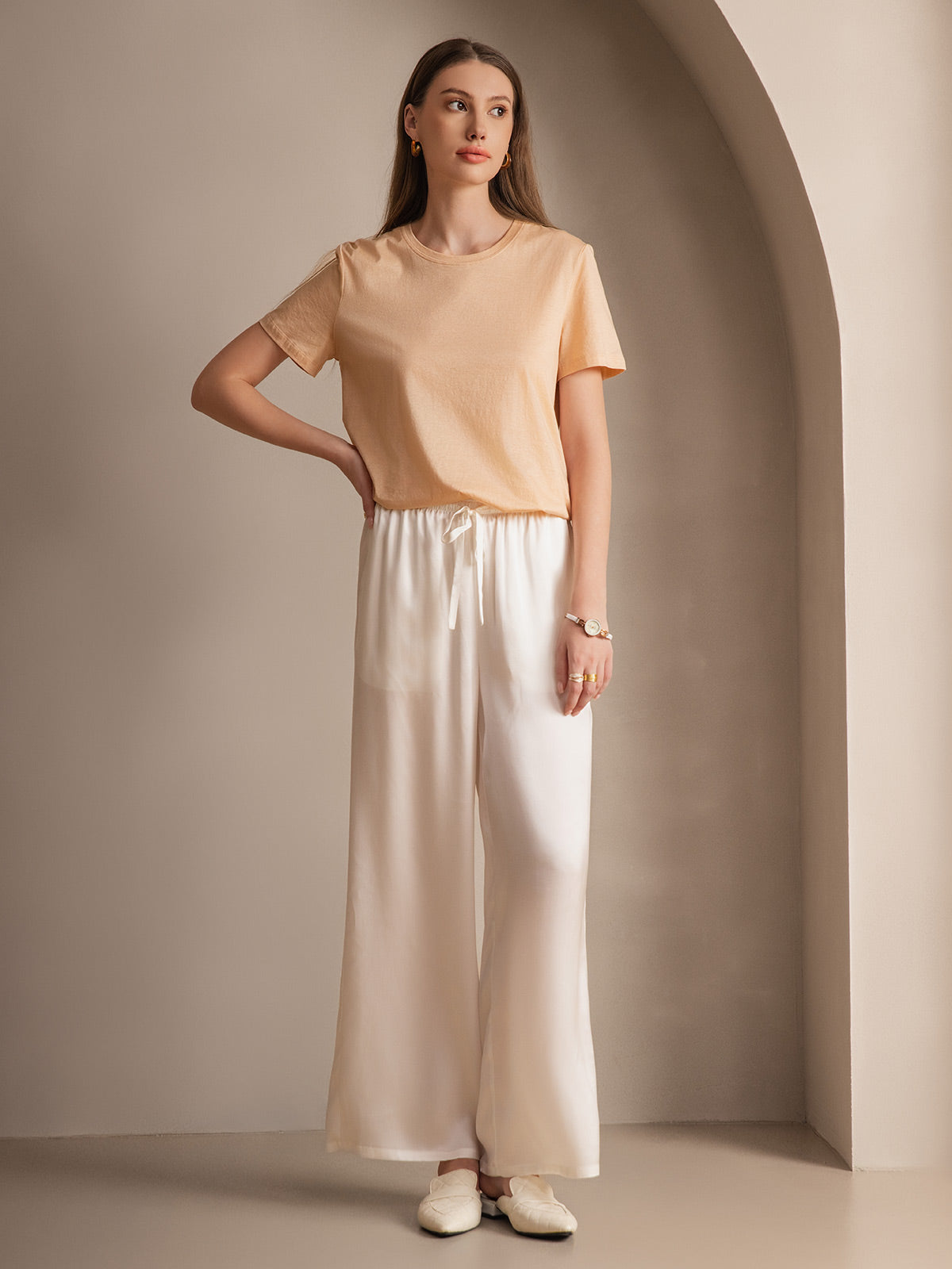 [Valkoinen] SilkSilky-FI Womens Pants 003