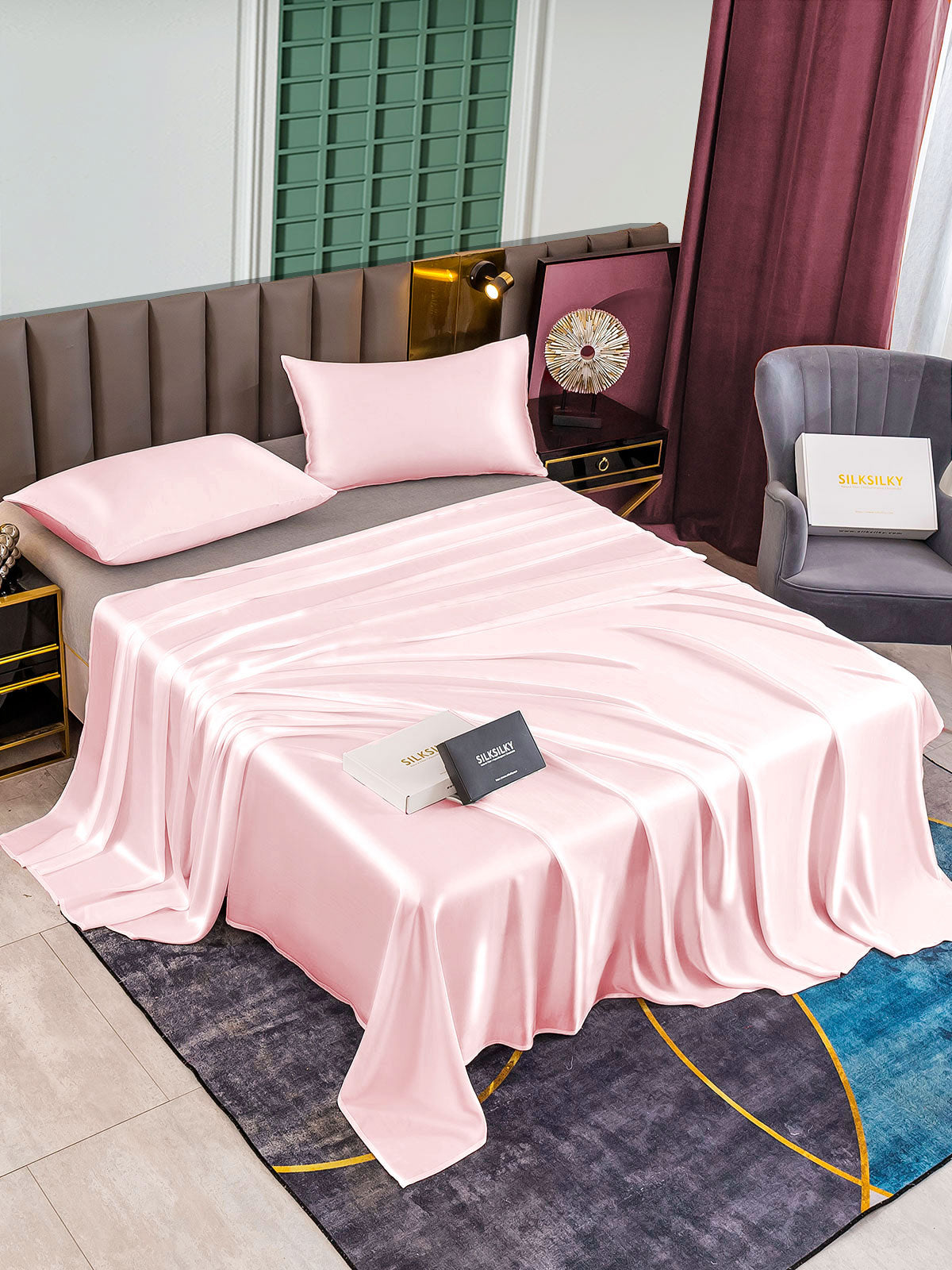 [Pinkki] SilkSilky-FI 25Momme Bedding Set 002