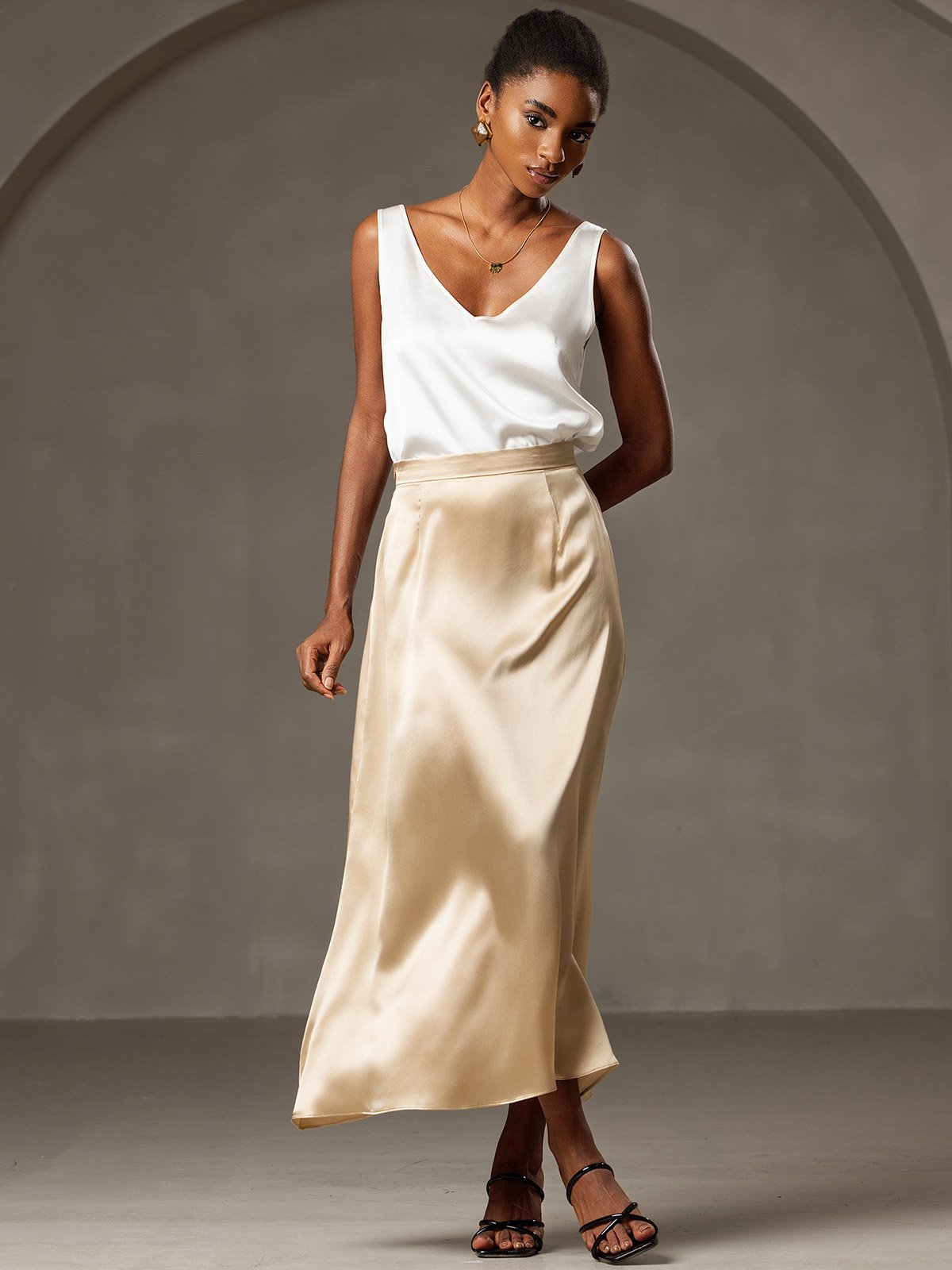 [Samppanja] SilkSilky-FI 19Momme Silk Skirt 003