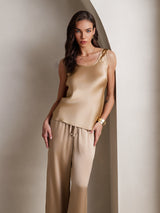 [Samppanja] SilkSilky-FI Hihaton Neliskulmainen Kaulus Camisole Setti 003