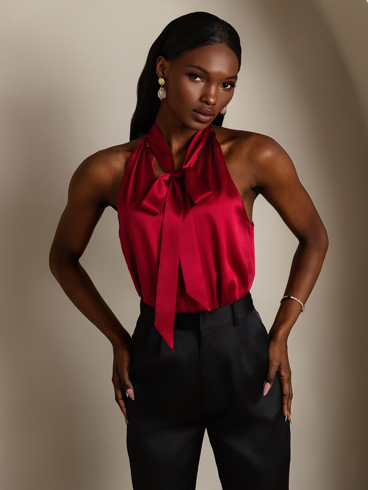 SilkSilky-FI 19Momme Womens Shirt Viini 004