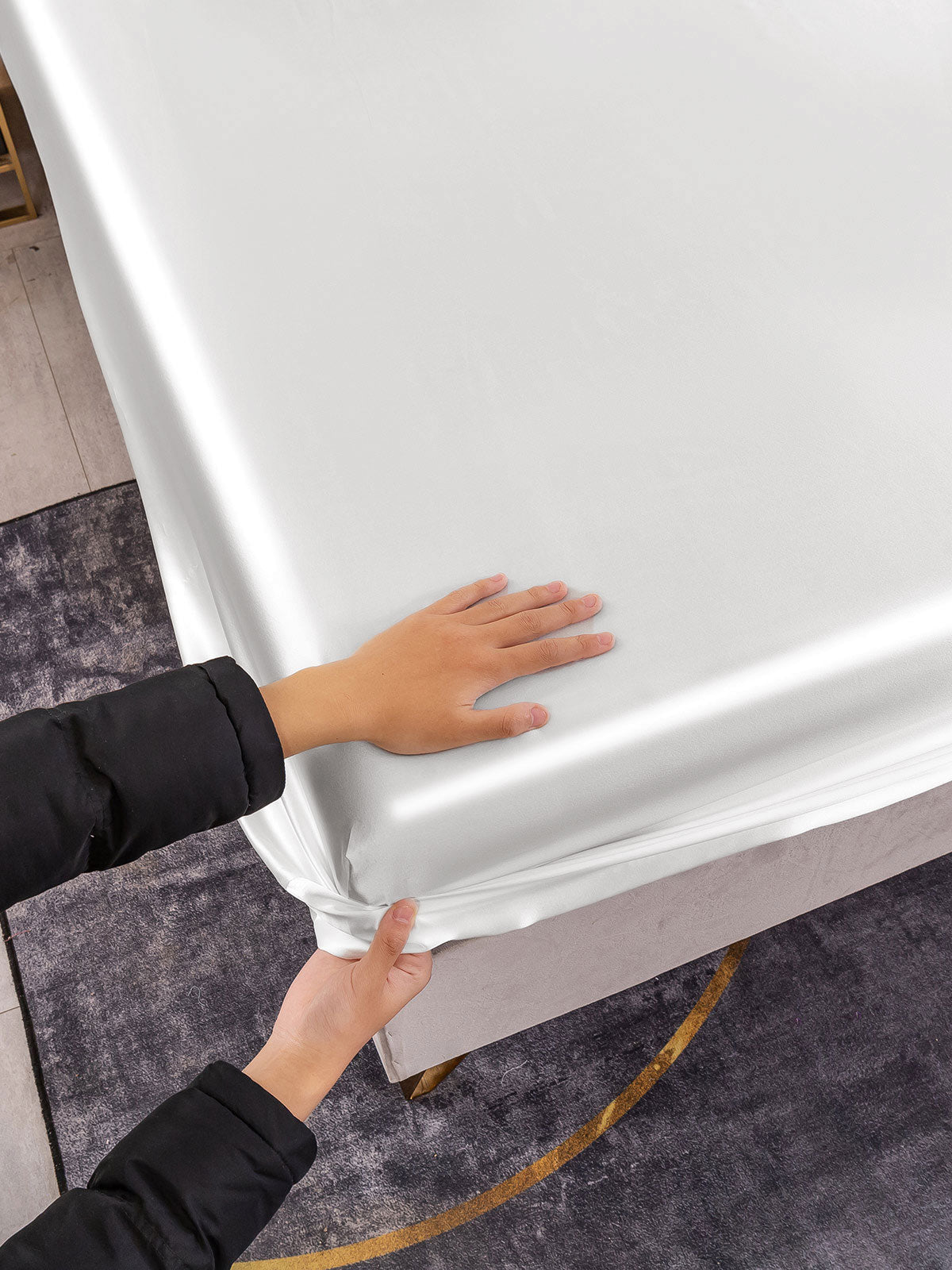 [Valkoinen] SilkSilky-FI 22Momme Pure Silk Sheet 006