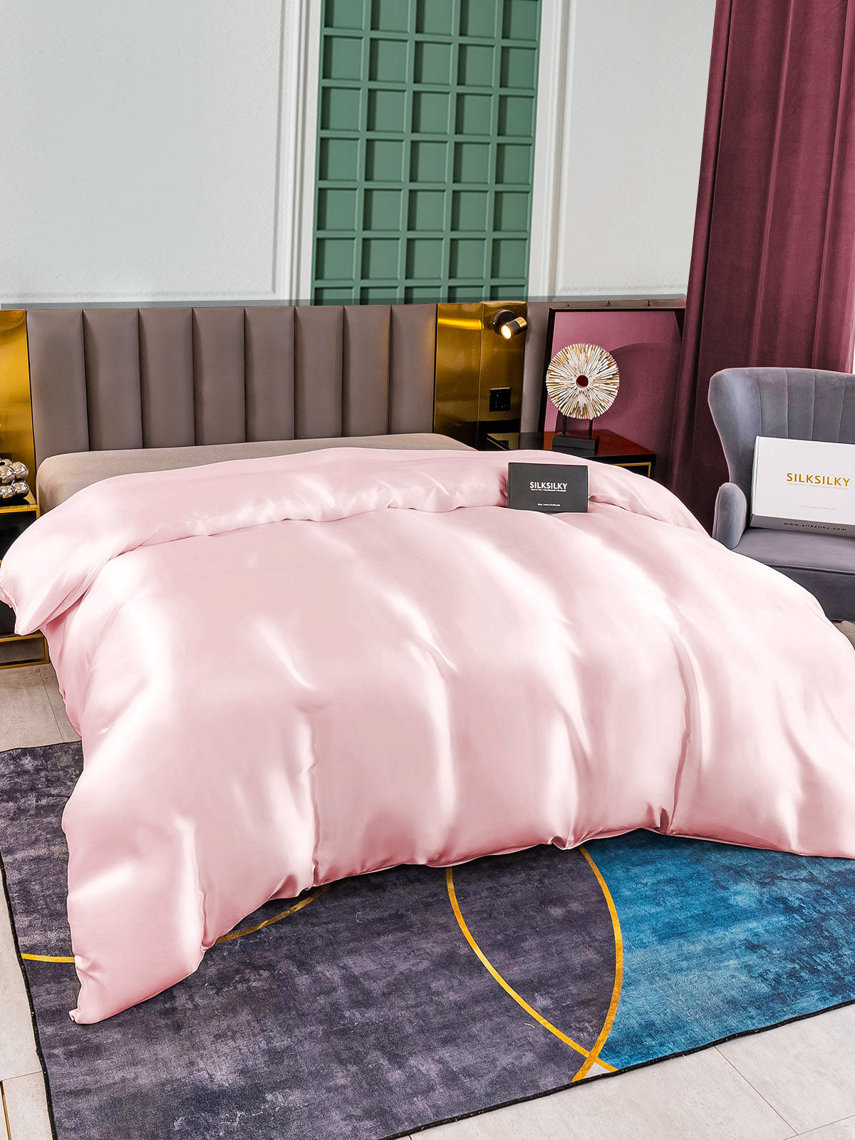 SilkSilky-FI 25Momme Duvet Cover Pinkki 002