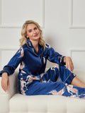 SilkSilky-FI 19Momme Womens Pajamas Tummansininen 006