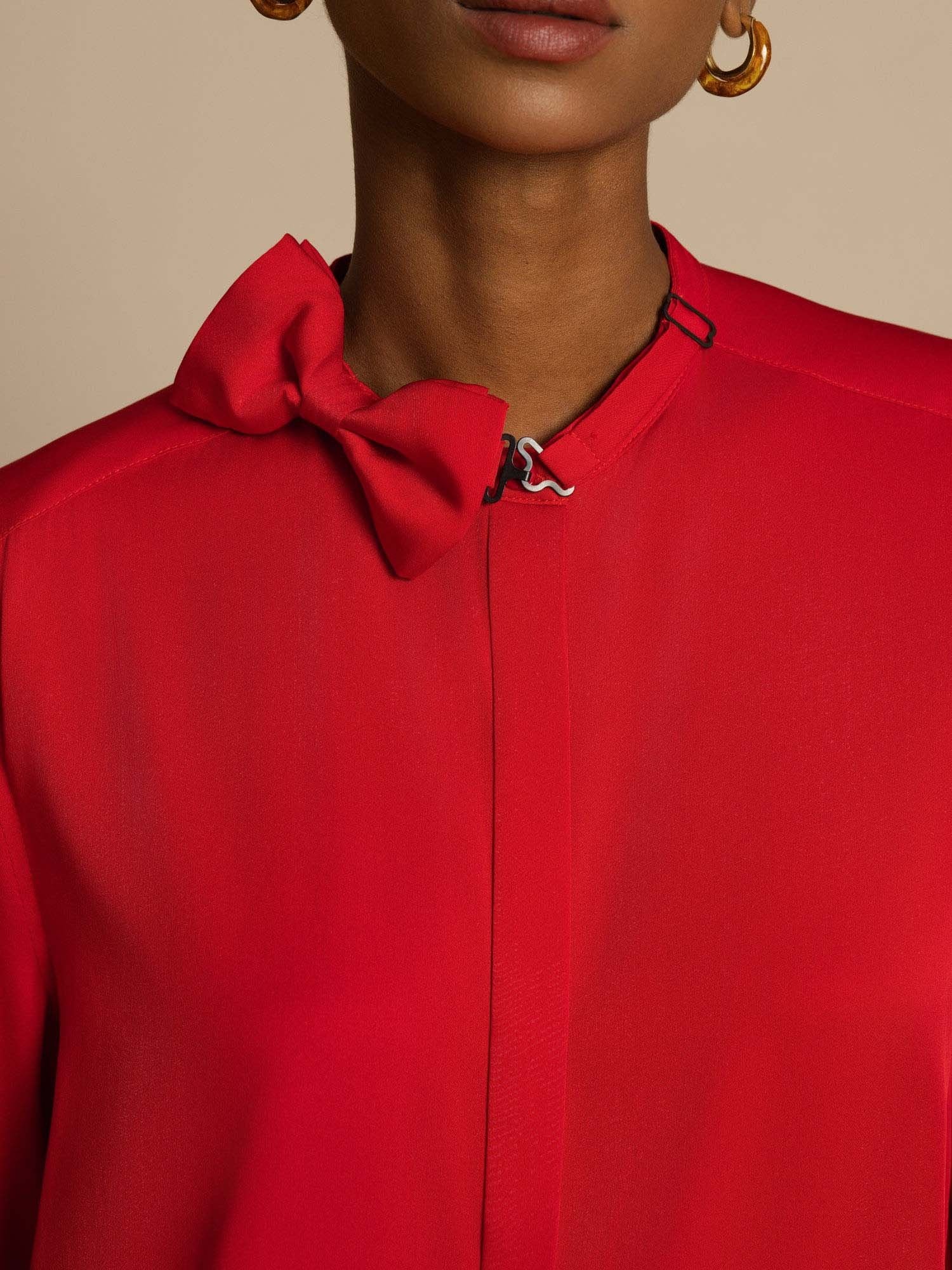 [Viini] SilkSilky-FI 19Momme Silkki Pitkähihainen Pystykaulus Pusero 004