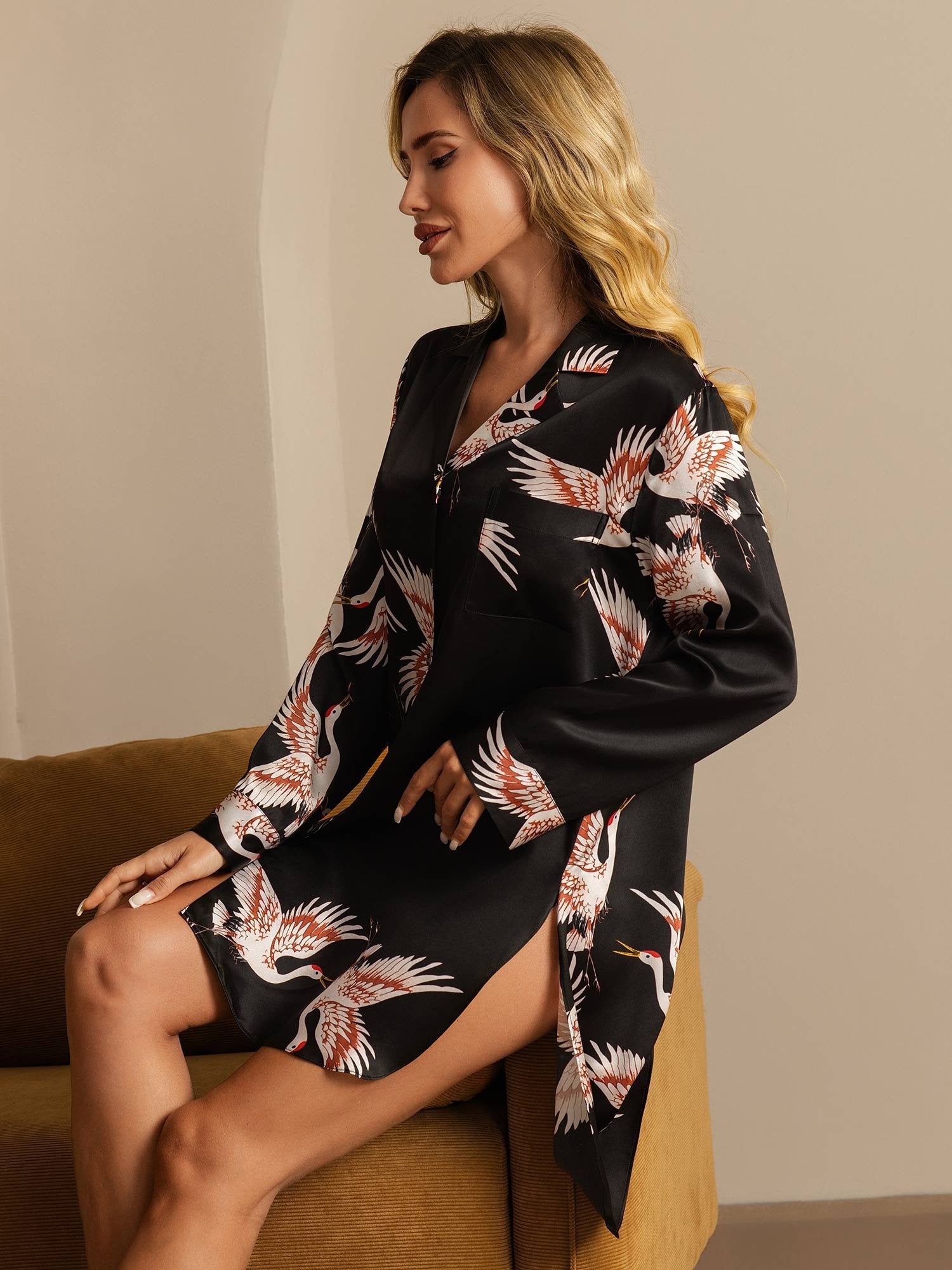 [Musta] SilkSilky-FI 19Momme Nightshirt 007,