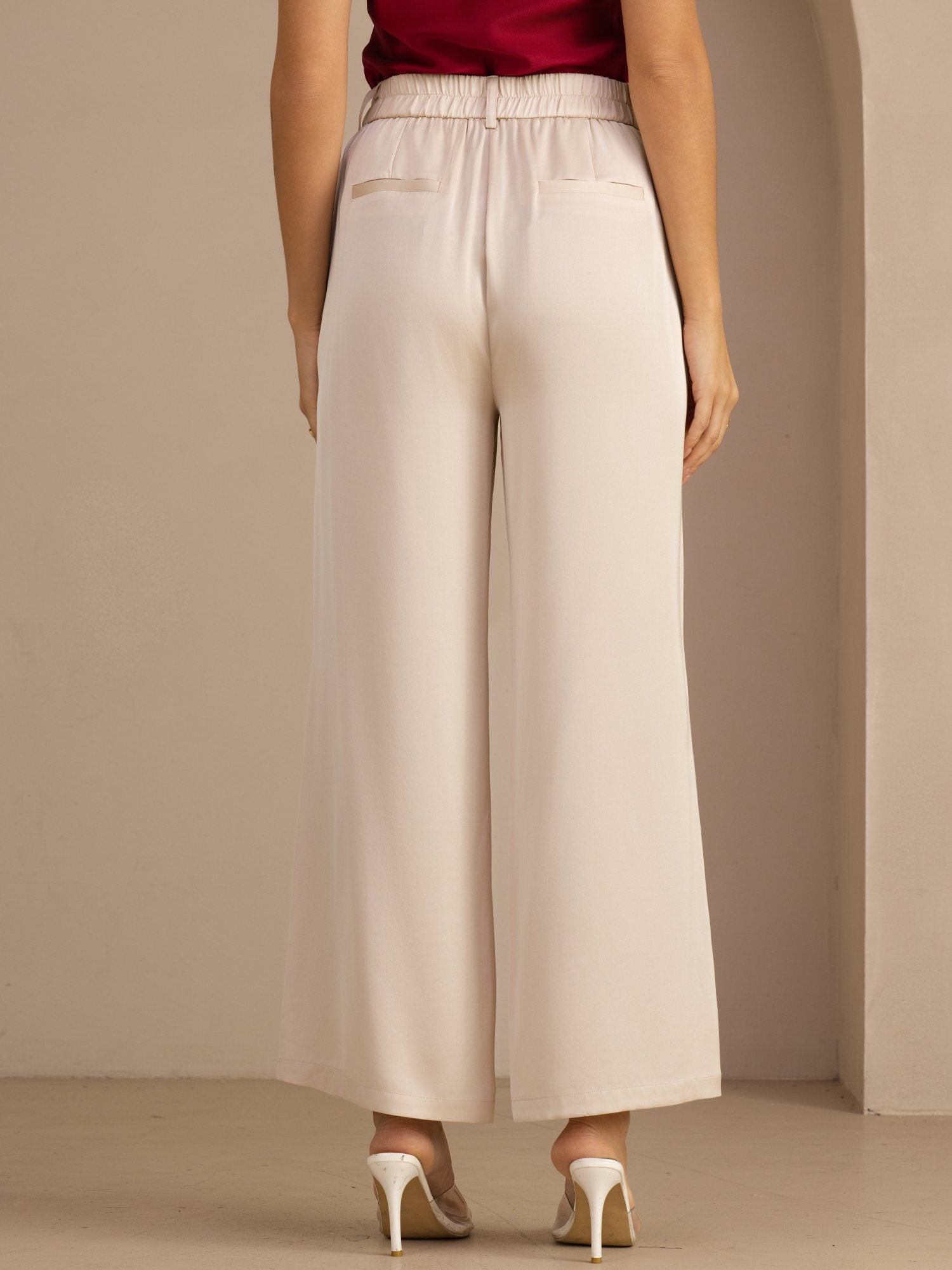 [Beige] SilkSilky-FI Womens Pants 002