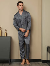 [Laivasto Ginkgo] SilkSilky-FI 19Momme Miesten Pyjamat 004