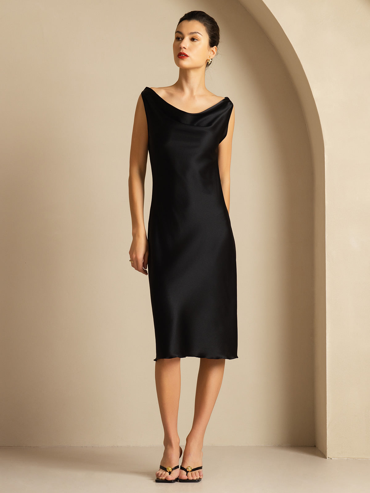 [Musta] SilkSilky-FI 19Momme Dress 005