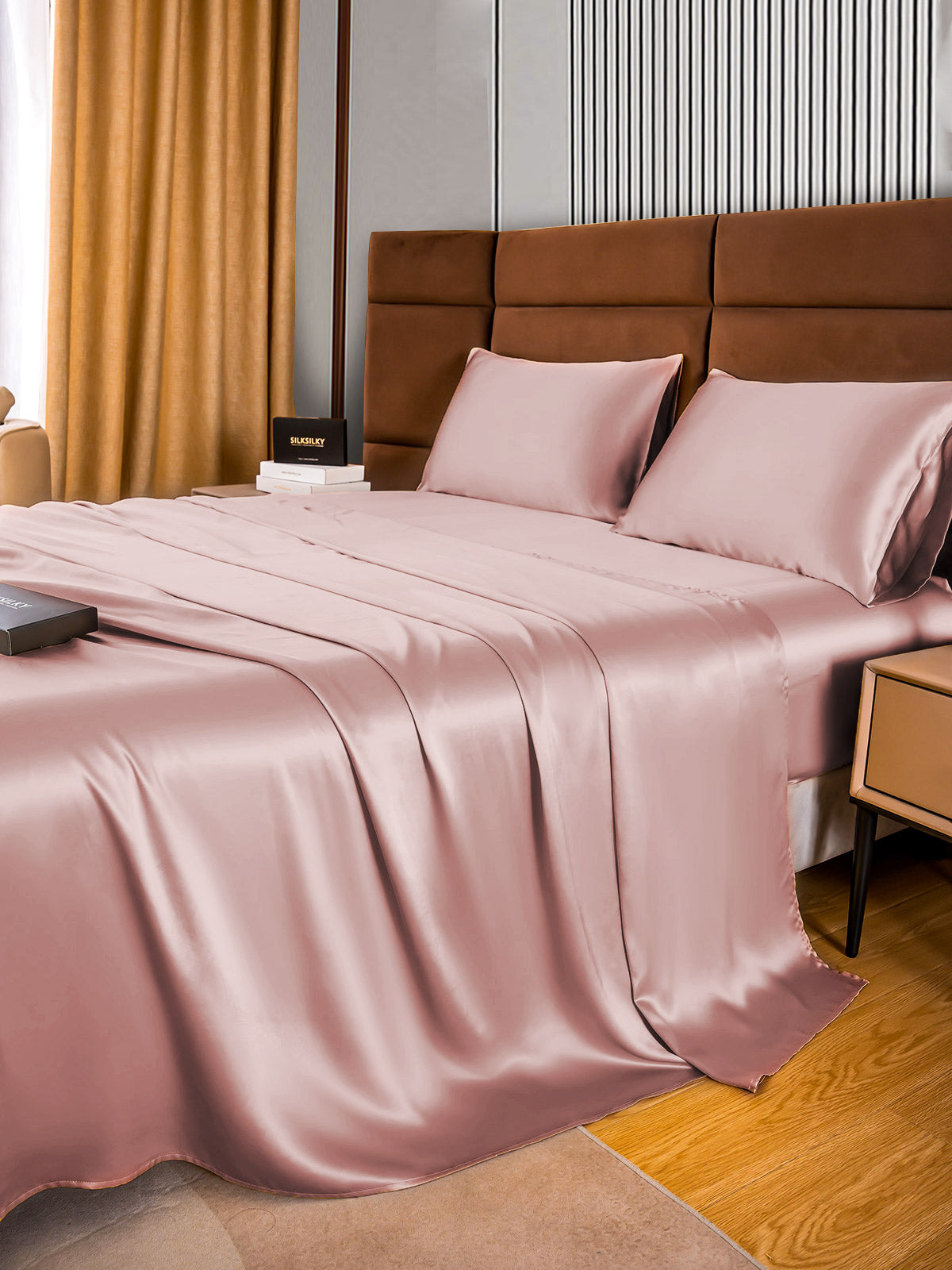 [Vaalean Mauve] SilkSilky-FI 22Momme Bedding Set 004