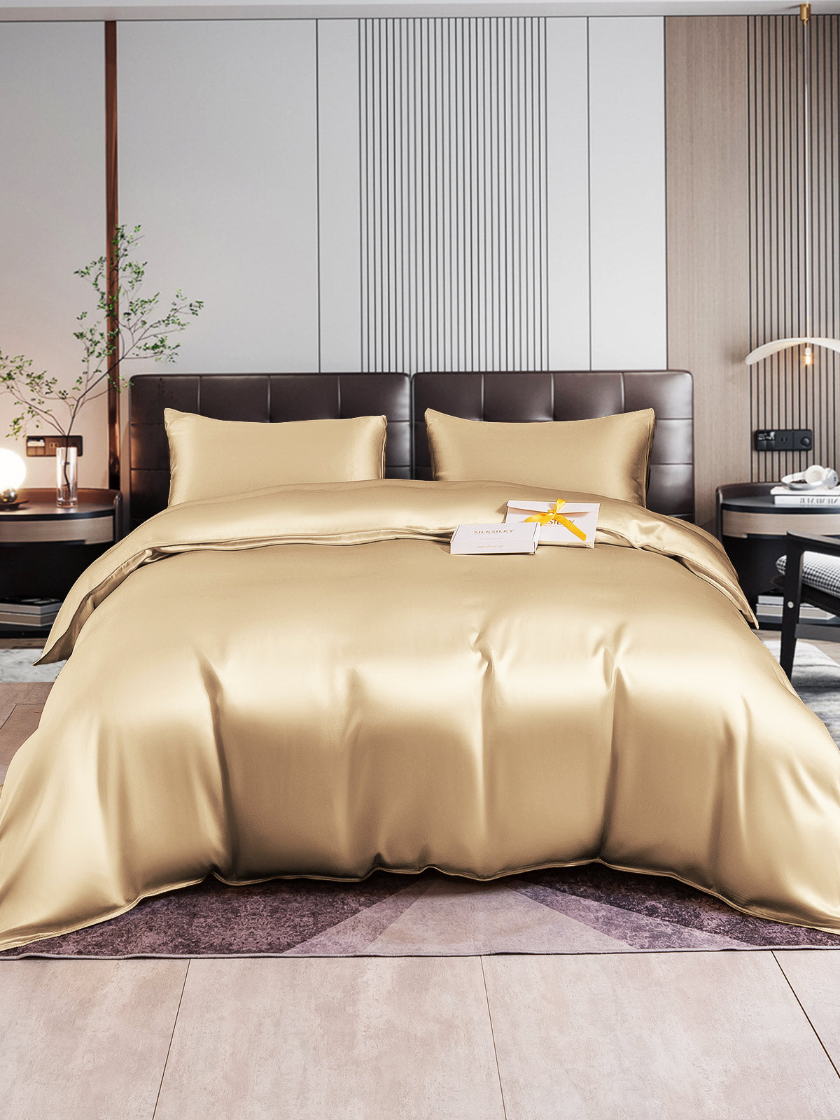 [Beige] SilkSilky-FI 22Momme Bedding Set 002