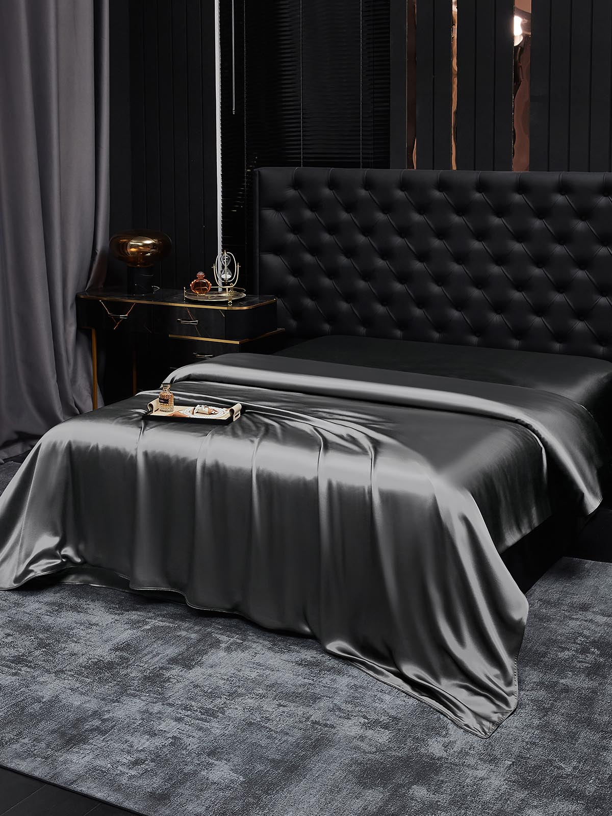 [Tumman Harmaa] SilkSilky-FI 19Momme Duvet Cover 001