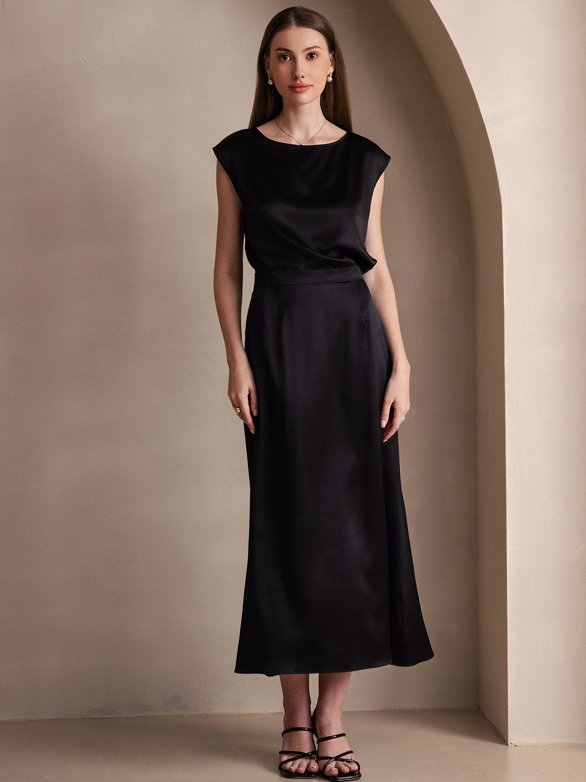 [Musta] SilkSilky-FI 19Momme Silk Skirt 001