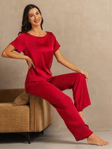 [Viini] SilkSilky-FI 19Momme Naisten Pyjamat 007