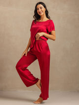 [Viini] SilkSilky-FI 19Momme Naisten Pyjamat 003