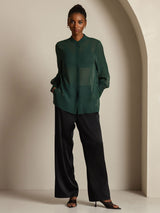 [Tummanvihreä] SilkSilky-FI Womens Shirt 009