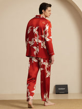 [Viini] SilkSilky-FI Long Sleeve Notkokaulus Miesten Pyjamat 002