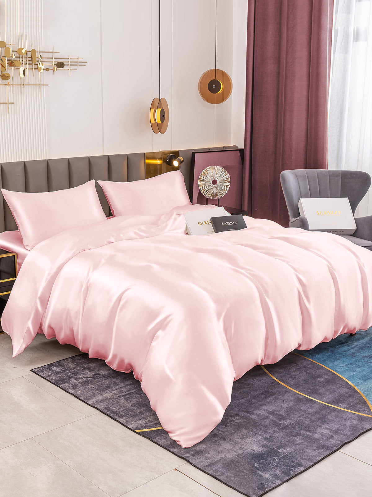 [Pinkki] SilkSilky-FI 19Momme Bedding Set 005