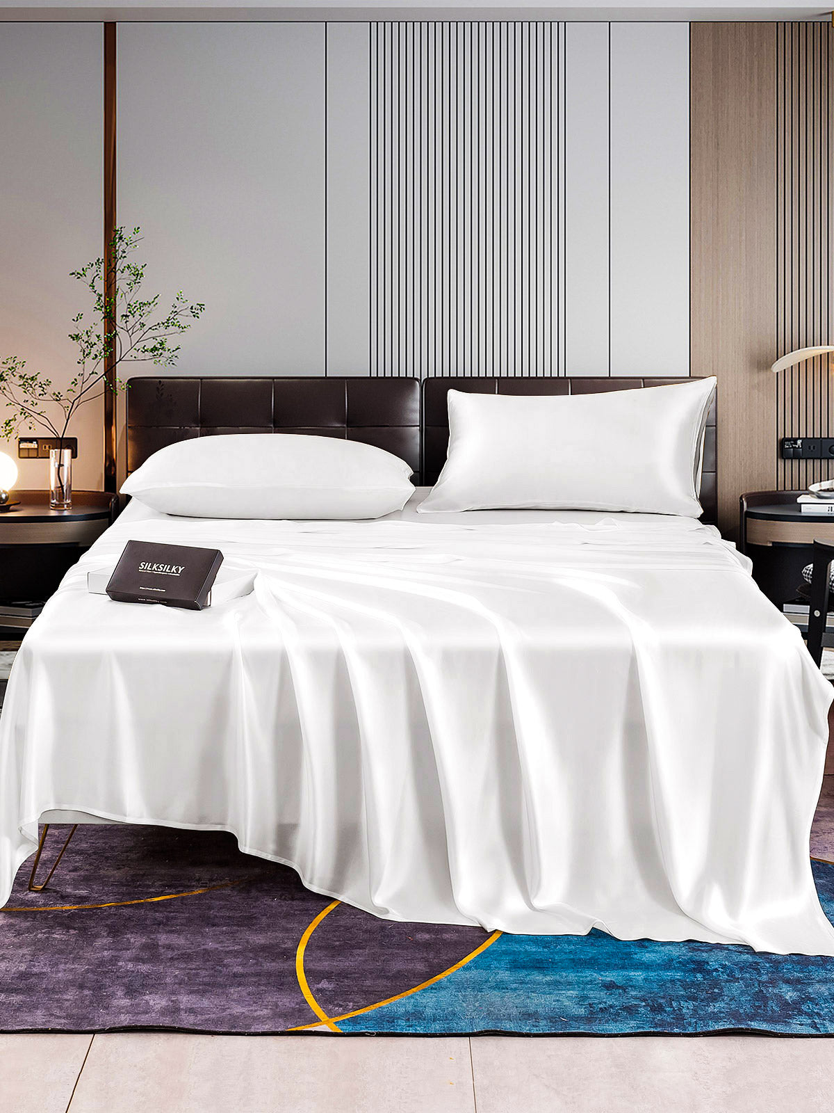 [Valkoinen] SilkSilky-FI 22Momme Bedding Set 001