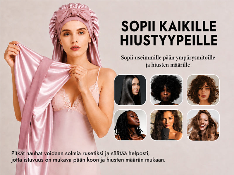 100 % Mulperisilkkiä Kaksikerroksinen Pitkä Yölakki Säädettävällä Pitkällä Nauhalla - Detail 4