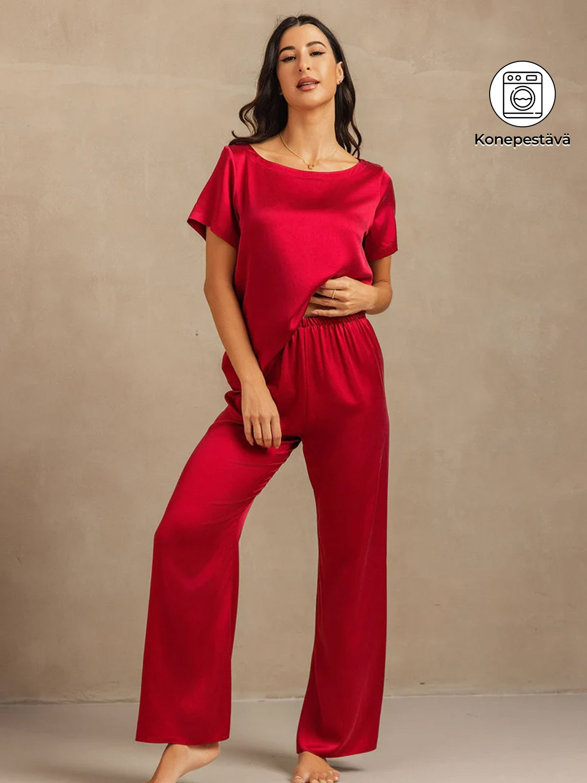 19 Momme Naisten Pestävä Silkkinen Lyhythihainen Pyjama Setti