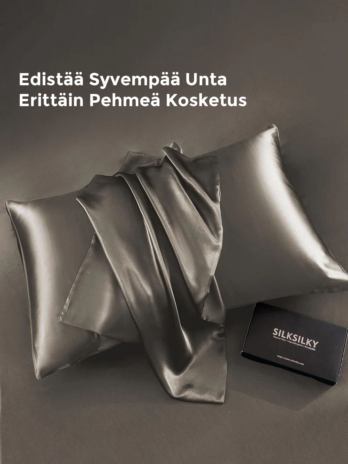 30Momme Ylellinen 100% Silkki Tyynyliina - Kirjekuori