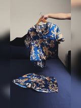 SilkSilky-FI Short Sleeve Notkokaulus Naisten Pyjamat video 001