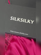 SilkSilky-FI Spaghetti Strap V Neck Yöpaita video 001