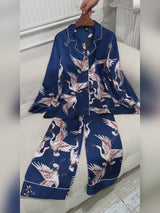 SilkSilky-FI Long Sleeve Notkokaulus Naisten Pyjamat video 001
