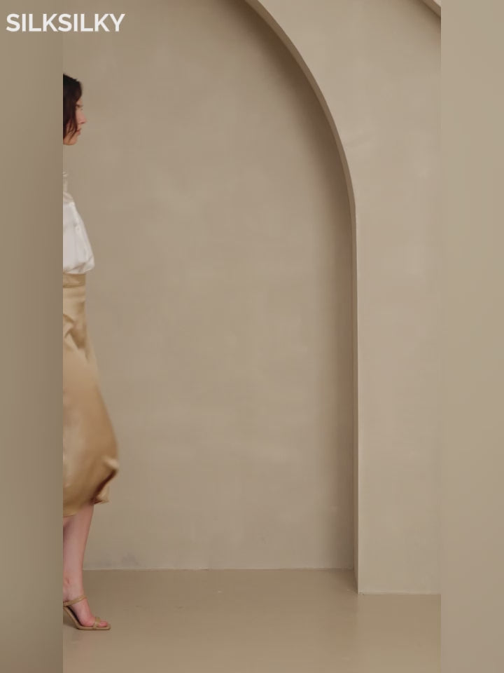 SilkSilky-FI 19Momme Skirt video 001