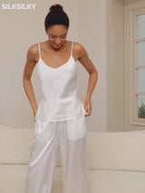 SilkSilky-FI Spagettihihna V Pääntie Camisole Top video 001