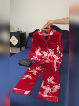 SilkSilky-FI Long Sleeve Notkokaulus Naisten Pyjamat video 001