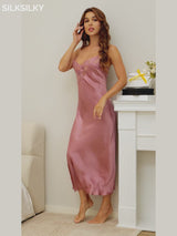 SilkSilky-FI Pure Silk Deep V Neck Yöpaita-video-001