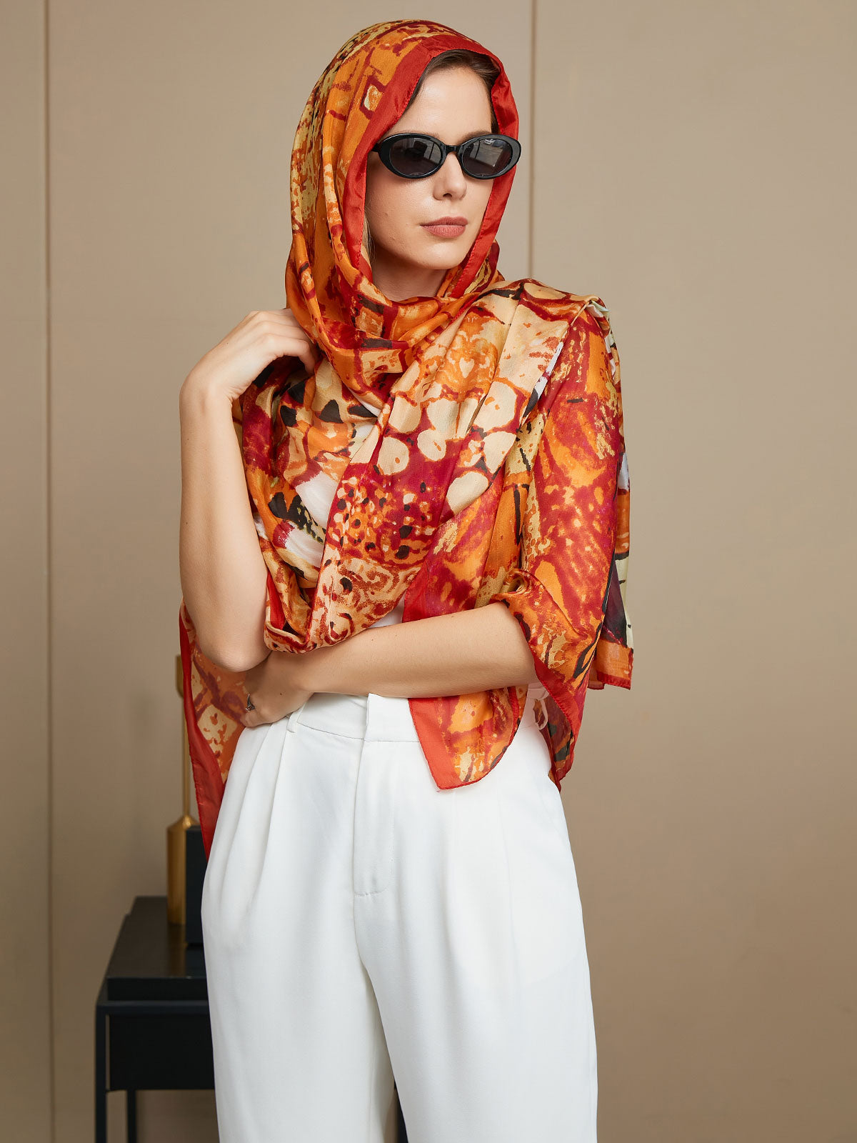 [P073] SilkSilky-FI Pure Silk Scarf 005