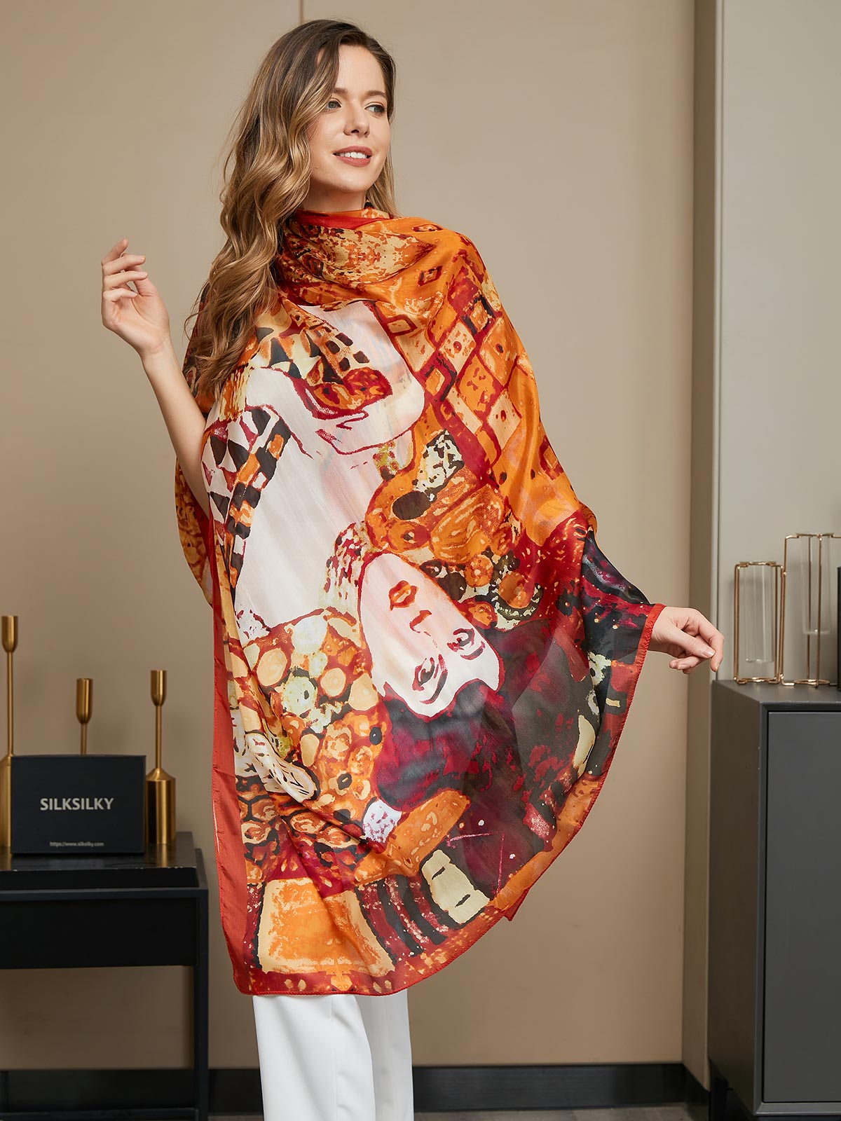 [P073] SilkSilky-FI Pure Silk Scarf 016